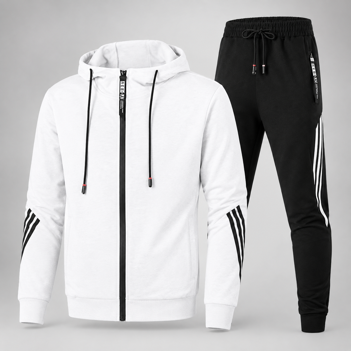 Tuta Uomo Completa – Felpa con Zip e Cappuccio + Pantaloni Jogger