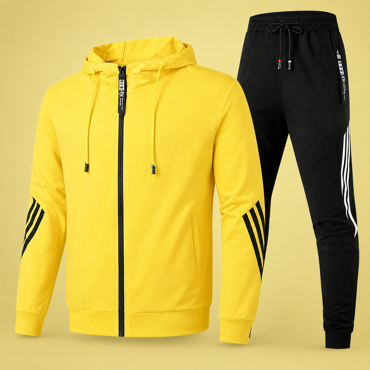 Tuta Uomo Completa – Felpa con Zip e Cappuccio + Pantaloni Jogger